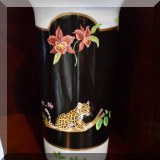 P08. Lynn Chase porcelain jaguar vase. 